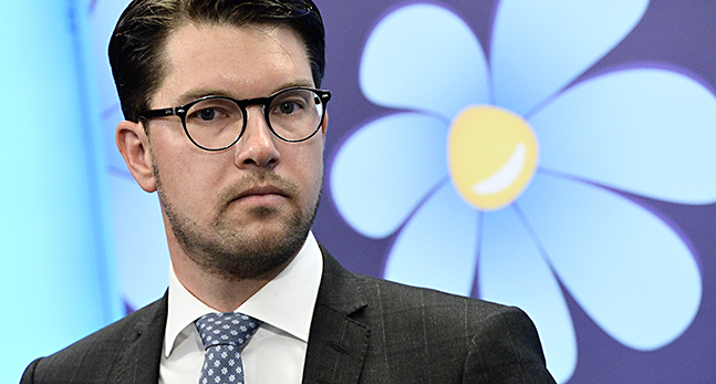 Bil på Jimmie Åkesson.