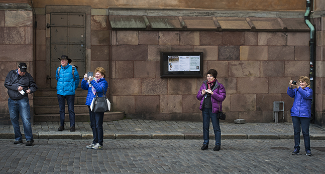 turister i Gamla stan.