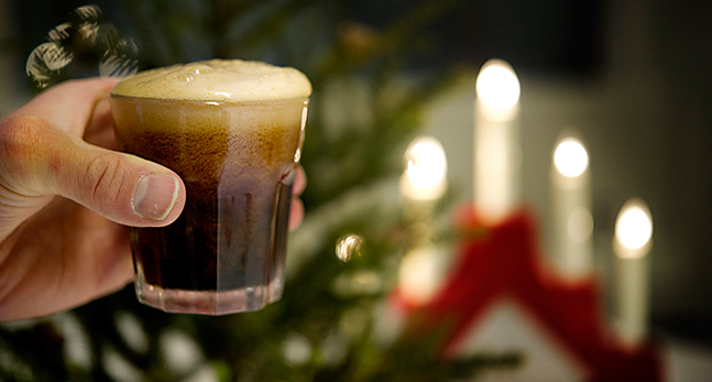 Ett glas julmust.