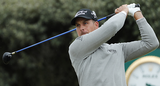 Henrik Stenson slår ett slag