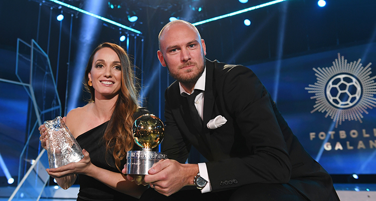 Kosovare Asllani och Andreas Granqvist