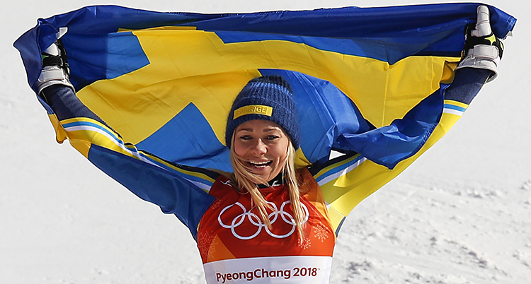 Frida Hansdotter firar gulde