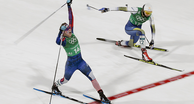 Jessica Diggins vinner spurten