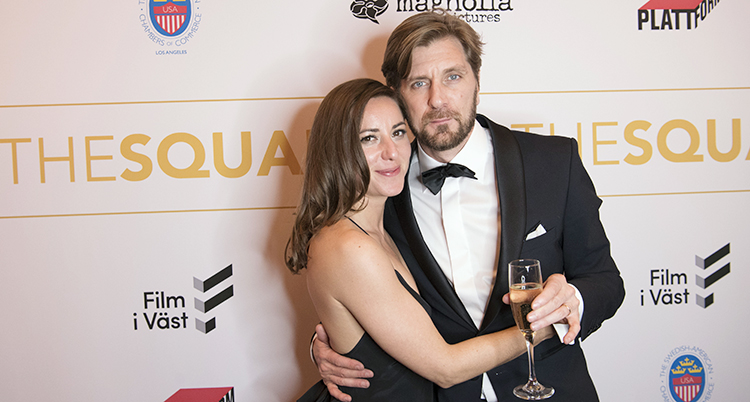 Ruben Östlund och hans flickvän Sina Görtz