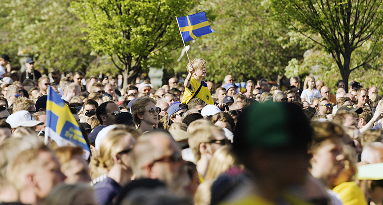 Många var med och firade guldet