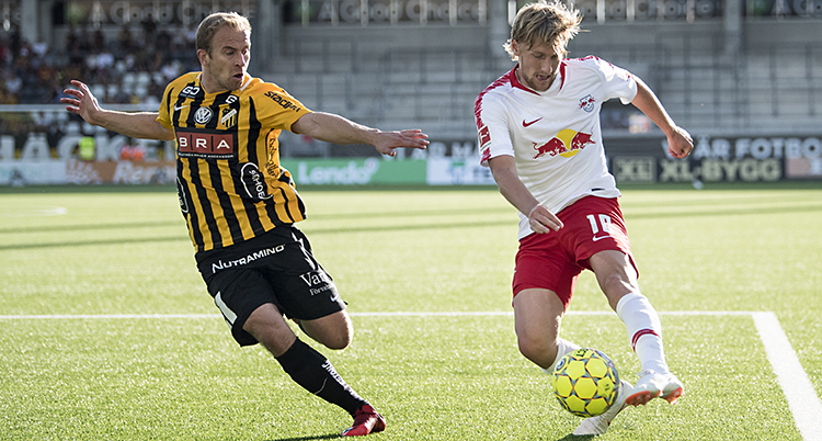 Leipzig i matchen mot Häcken