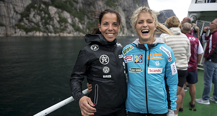 Charlotte Kalla och Therese Johaug