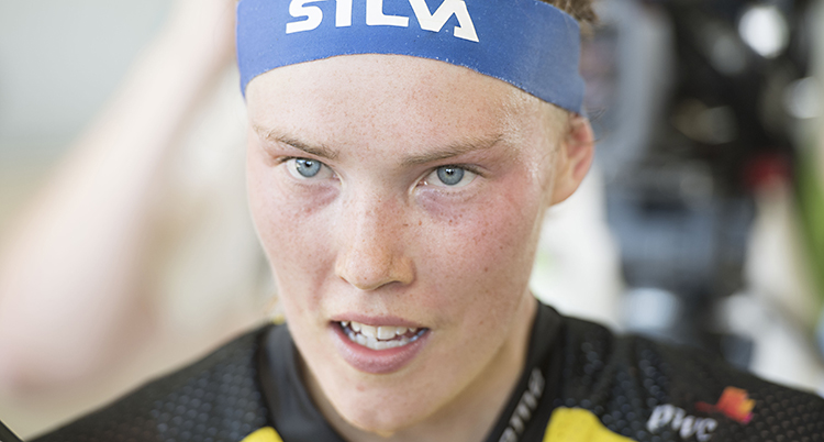 En närbild på Tove Alexanderssons ansikte