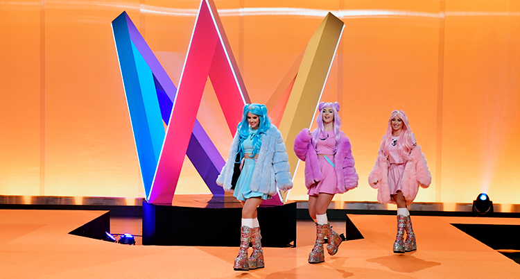 Dolly Style på Melodifestivalens scen.