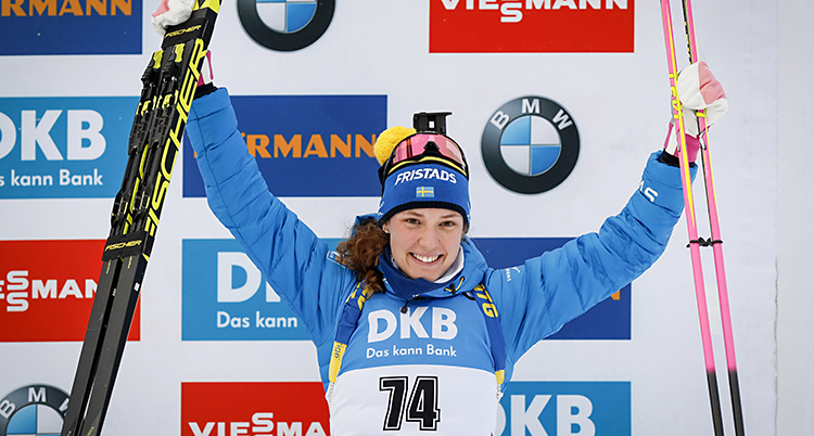Hanna Öberg jublar.