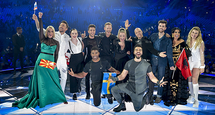 Alla tio artister som gick till finalen.