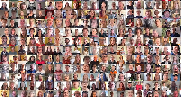 En bild med hundratals små ansikten