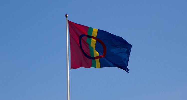 Samernas färgglada flagga.