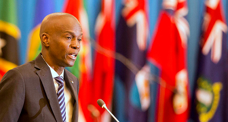Bild på Jovenel Moïs, Haitis tidigare president som blev mördad i natt.