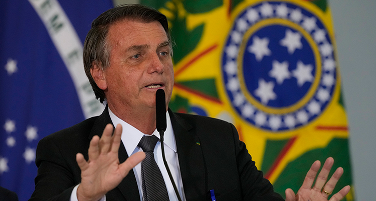 Bild på Brasiliens president Jair Bolsonaro.