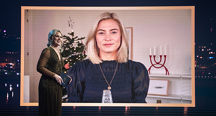En bild från den stora galan om fotboll.