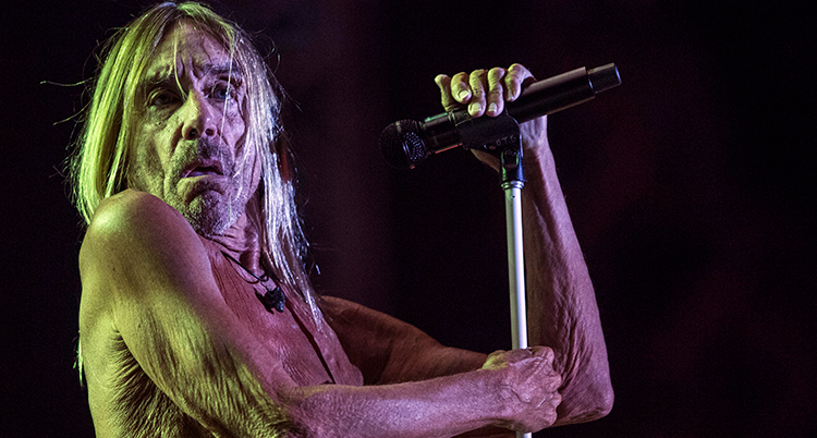 Artisten Iggy Pop på scen.