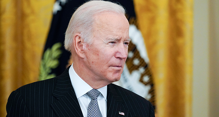 Joe Biden ansiktsbild i halvprofil.