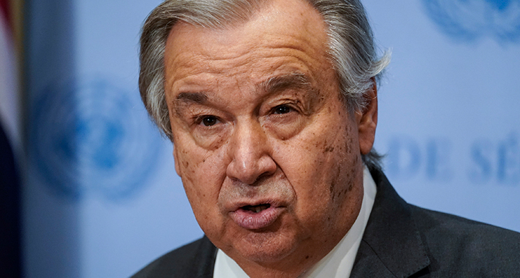 Ansiktsbild på Guterres.