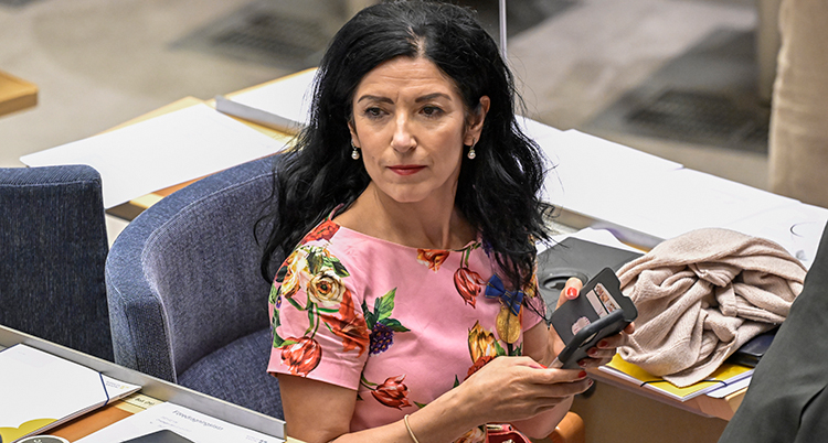 Amineh Kakabaveh i riksdagen.