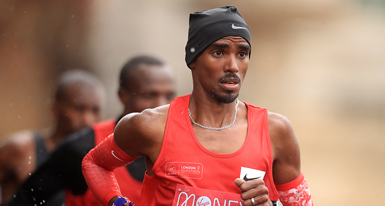 Mo Farah under en tävling.
