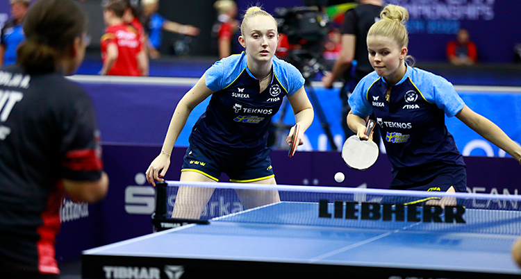 Från en match i bordtennis.