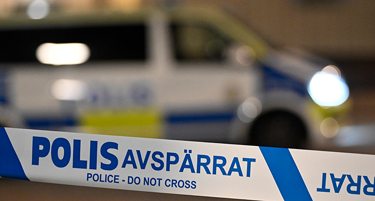 En bild på en avspärrning av polis.