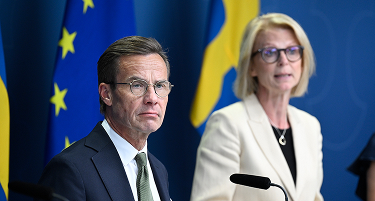 De står bredvid varandra framför en mikrofon.