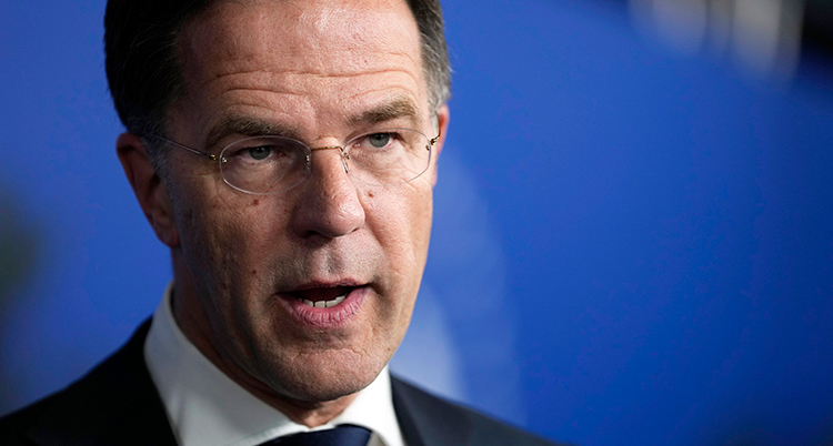 En ansiktsbild på Rutte.