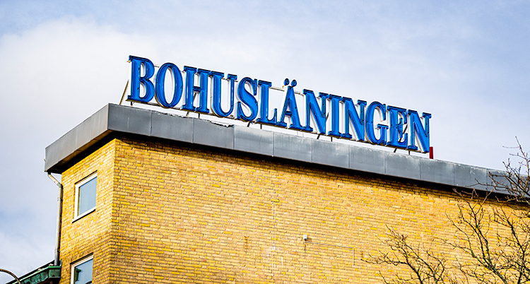 Skylt med namnet Bohusläningen.
