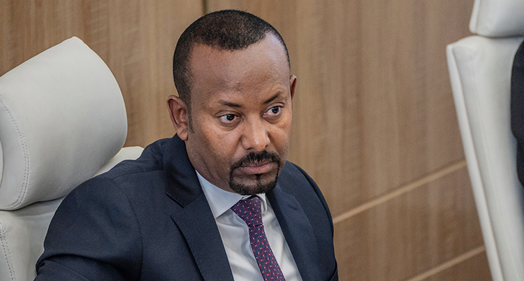 En närbild på Abiy Ahmed.